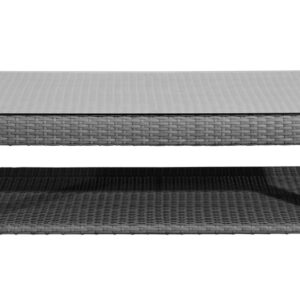 Rattan Βοηθητικό Τραπεζάκι (Coffee Table) Με Σκελετό Αλουμινίου Και Τζάμι 130 x 65 x 42(h)cm (#213722)