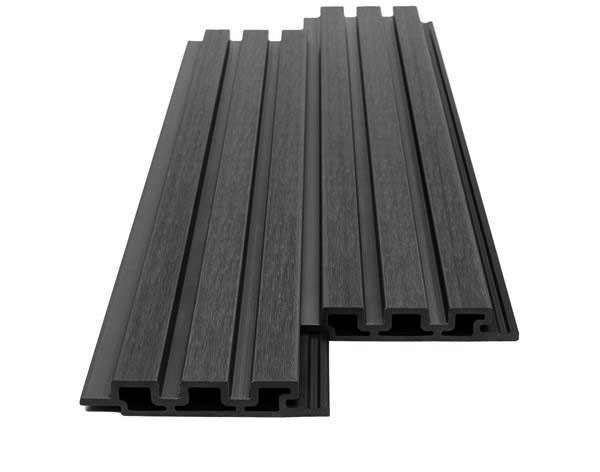 WPC PANEL 2ης ΓΕΝΙΑΣ ΜΕ 3D ΠΗΧΑΚΙΑ 25/147.5mm D.GREY 5570 NewPlan