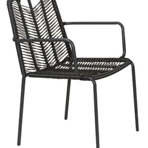 KARDITSA Μεταλλική Στοιβαζόμενη Πολυθρόνα Με Rattan (#22526)