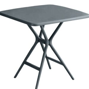 Dark Grey Τραπέζι Πολυπροπυλένιου Με UV Προστασία 72 x 72 x 70(h)cm (#251446)