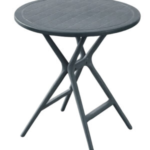 Στρογγυλό Dark Grey Τραπέζι Πολυπροπυλενίου Με Uv Προστασία 68 x 70(h)cm (#251450)