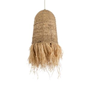 GLOBOSTAR® PORTOFERRAIO 02170 Boho Κρεμαστό Φωτιστικό Οροφής με Ντουί 1 x E27 AC 220-240V IP20 - Μπεζ - Μ30 x Π30 x Υ70cm
