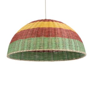 GLOBOSTAR® CABALLEROS 02061 Boho Κρεμαστό Φωτιστικό Οροφής με Ντουί 1 x E27 AC 220-240V IP20 - Πολύχρωμο - Μ70 x Π70 x Υ34cm