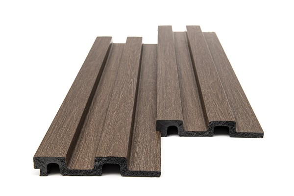 PS PANEL ΜΕ 3D ΠΗΧΑΚΙΑ 08 RESIDENCE 21/122 mm DARK BROWN OAK NewPlan