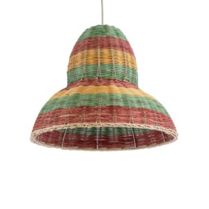 GLOBOSTAR® CABALLEROS 02057 Boho Κρεμαστό Φωτιστικό Οροφής με Ντουί 1 x E27 AC 220-240V IP20 - Πολύχρωμο - Μ40 x Π40 x Υ30cm