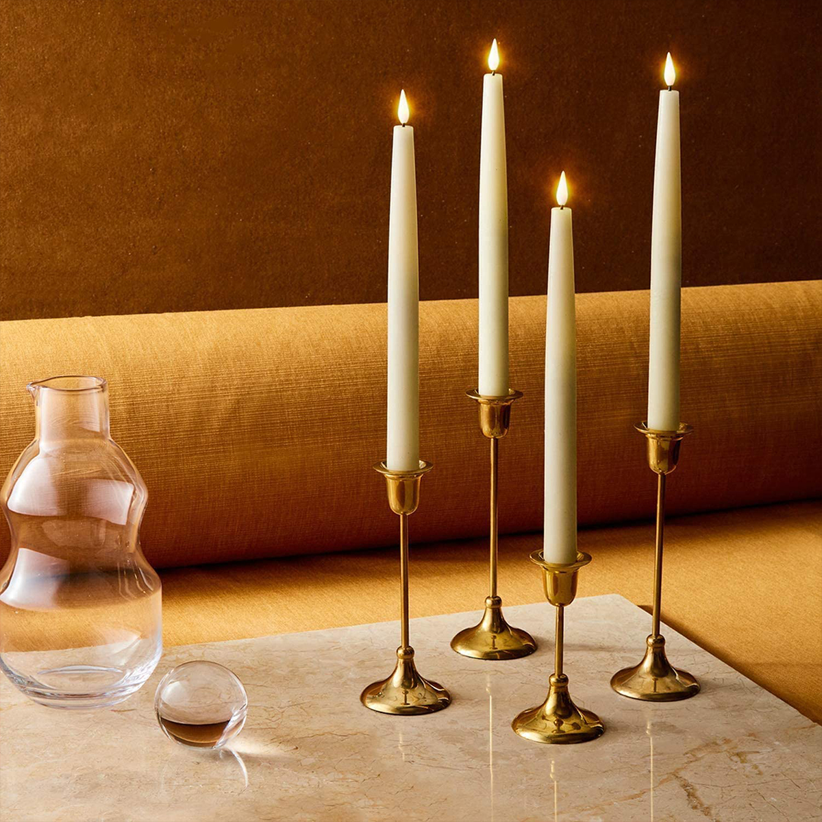 GLOBOSTAR® CANDLESTICKS 79564 Διακοσμητικό Κερi Κηροπηγίου με Εφέ Κινούμενης Φλόγας & IR Ασύρματο Χειριστήριο LED 0.5W 25lm 180° DC 3V με 2xAA Μπαταρίες IP20 Θερμό Λευκό 2700K - Λευκό - Μ2 x Π2 x Υ27.5cm - Πακέτο 12 Τεμαχίων - 2 Χρόνια Εγγύηση - Image 8