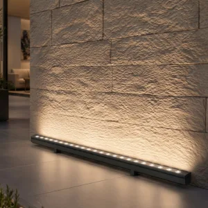 GLOBOSTAR® WASHERMARGO 90152 Μπάρα Φωτισμού Wall Washer LED 24W 2760lm 30° DC 24V Αδιάβροχο IP65 Φυσικό Λευκό 4500K Dimmable - Bridgelux SMD Chip - Γκρι Ανθρακί Ματ - Μ100 x Π4 x Υ5cm - 3 Χρόνια Εγγύηση