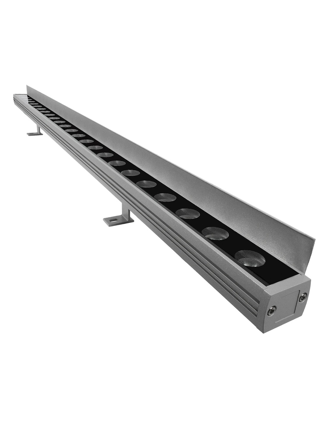 GLOBOSTAR® WASHERFAIA 90187 Μπάρα Φωτισμού Wall Washer με Αντιθαμβωτική Γρίλια LED 24W 2760lm 15° DC 24V Αδιάβροχο IP65 Φυσικό Λευκό 4500K Dimmable - Bridgelux SMD Chip - Γκρί Ανθρακί - Μ100 x Π4 x Υ5.5cm - 3 Χρόνια Εγγύηση - Image 4