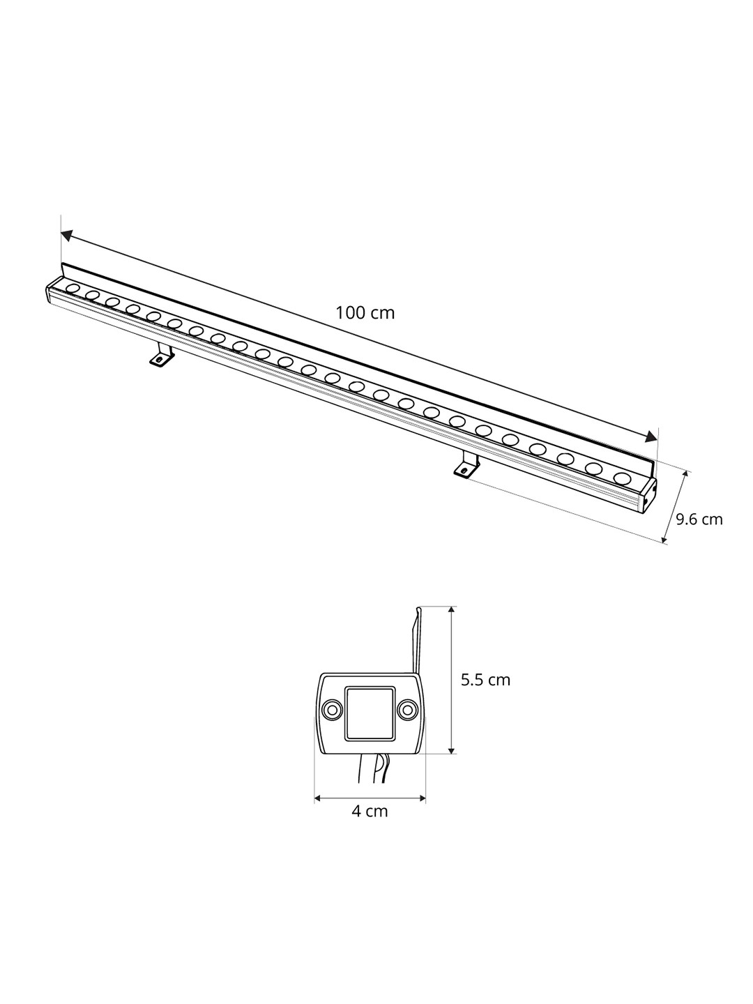 GLOBOSTAR® WASHERFAIA 90187 Μπάρα Φωτισμού Wall Washer με Αντιθαμβωτική Γρίλια LED 24W 2760lm 15° DC 24V Αδιάβροχο IP65 Φυσικό Λευκό 4500K Dimmable - Bridgelux SMD Chip - Γκρί Ανθρακί - Μ100 x Π4 x Υ5.5cm - 3 Χρόνια Εγγύηση - Image 8