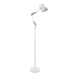 GLOBOSTAR® AUDREY 01471 Vintage Επιδαπέδιο Φωτιστικό με Ντουί 1 x E27 AC 220-240V IP20 - Λευκό - Μ15 x Π15 x Υ190cm