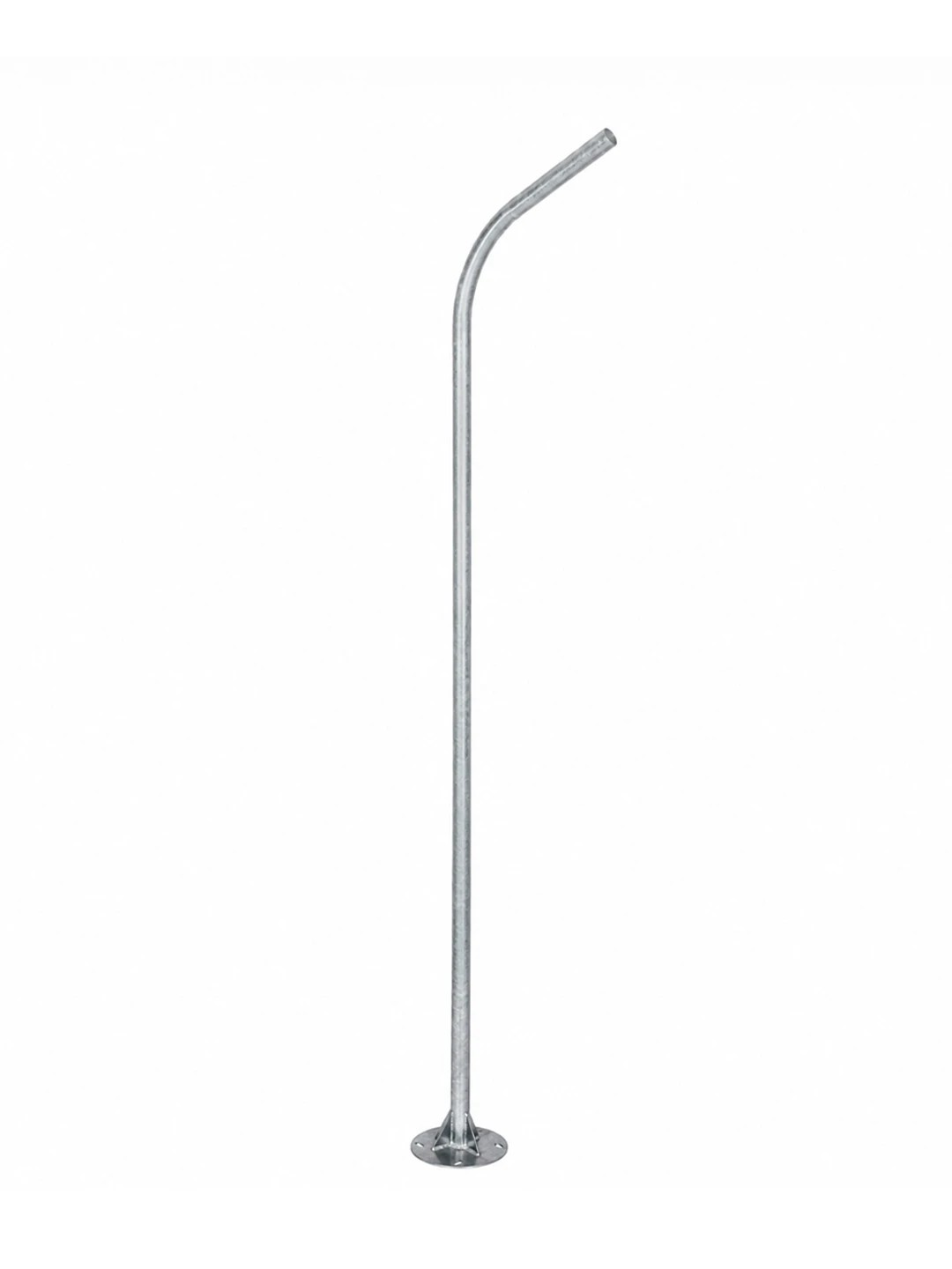 GLOBOSTAR® URBANO-280 GLB-000-0007 Μεταλλικός Γαλβανισμένος Στύλος Φωτισμού για Φωτοβολταϊκό Φωτιστικό Δρόμου Εξωτερικού Χώρου - Ασημί Γαλβανιζέ - Μ84 x Π25 x Υ280cm - Image 3