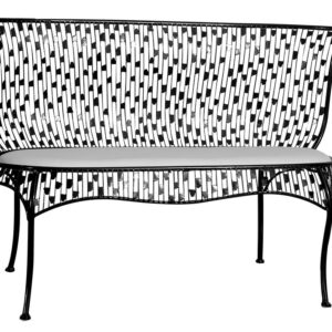 Μεταλλικός Καναπές - Σκαμπό 2 Θέσεων Royalty 113 x 44 x 48/84(h)cm (#JRD1375)