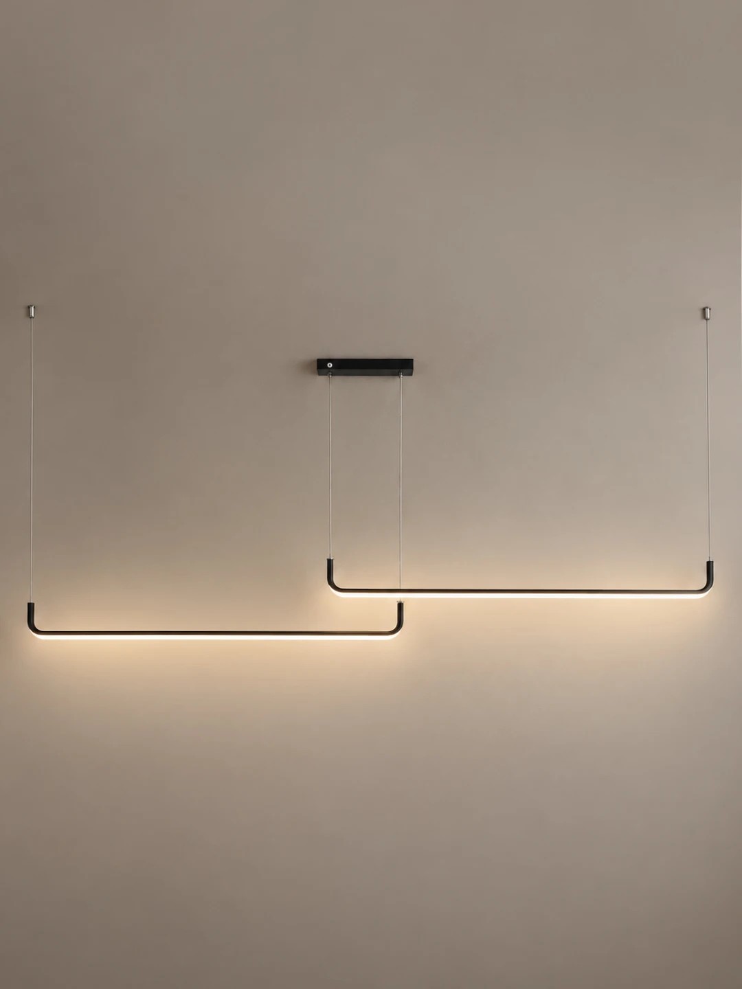 kelvo® LINARIA KLV-101-0258-V2 Κρεμαστό Φωτιστικό Οροφής LED 72W 7200lm 180° AC 220-240V IP20 Ρυθμιζόμενο Λευκό CCT με Χειριστήριο από 2700K έως 6000K Dimmable - Lumileds SMD Chip - Μαύρο Ματ - Μ220 x Π4 x Υ25cm - 3 Χρόνια Εγγύηση - Image 3