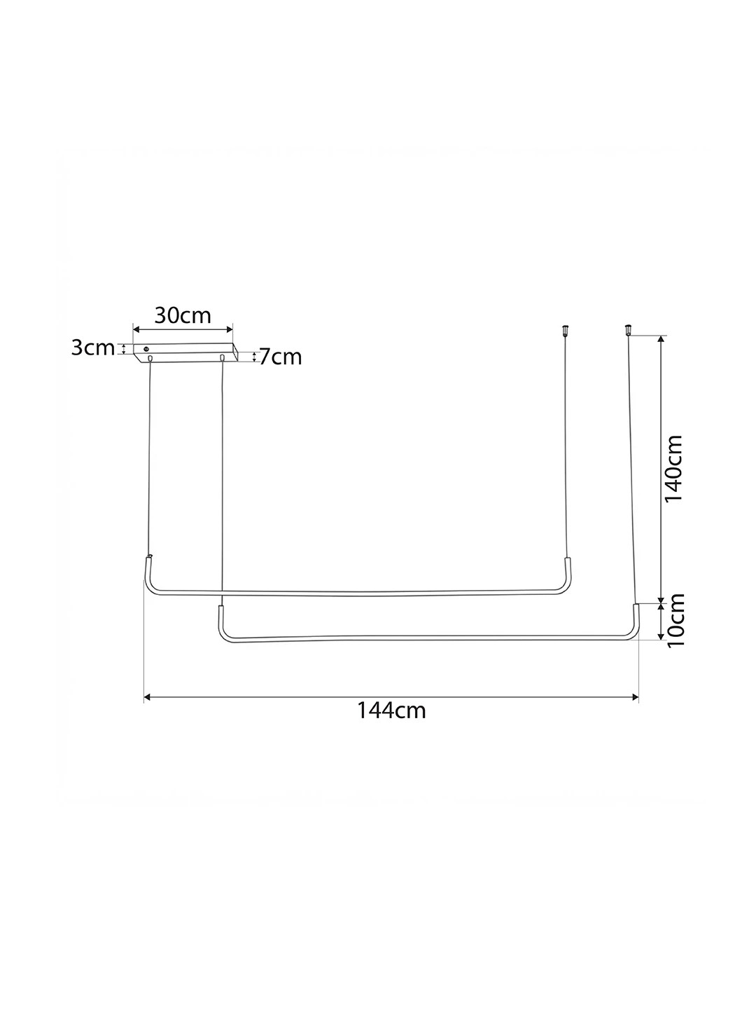kelvo® LINARIA KLV-101-0258 Κρεμαστό Φωτιστικό Οροφής LED 72W 7200lm 180° AC 220-240V IP20 Ρυθμιζόμενο Λευκό CCT με Χειριστήριο από 2700K έως 6000K Dimmable - Lumileds SMD Chip - Μαύρο Ματ - Μ130 x Π4 x Υ25cm - 3 Χρόνια Εγγύηση - Image 8