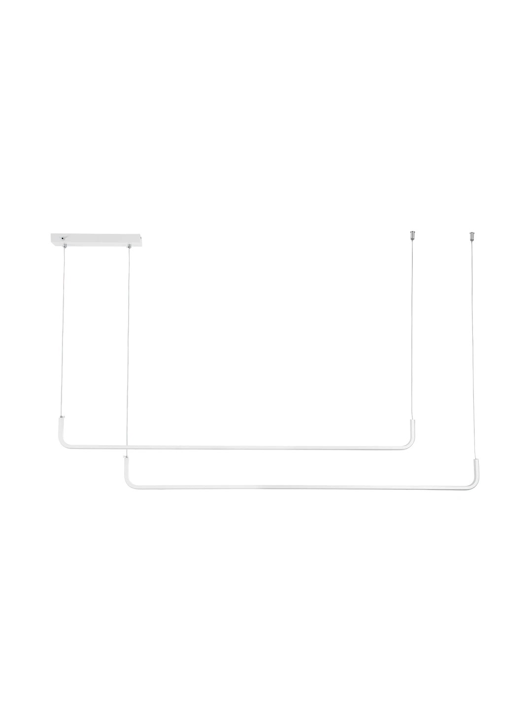 kelvo® LINARIA KLV-101-0259 Κρεμαστό Φωτιστικό Οροφής LED 72W 7200lm 180° AC 220-240V IP20 Ρυθμιζόμενο Λευκό CCT με Χειριστήριο από 2700K έως 6000K Dimmable - Lumileds SMD Chip - Λευκό Ματ - Μ130 x Π4 x Υ25cm - 3 Χρόνια Εγγύηση - Image 4