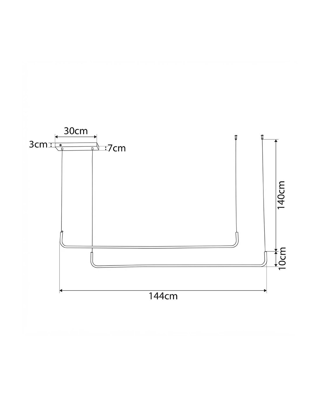 kelvo® LINARIA KLV-101-0259 Κρεμαστό Φωτιστικό Οροφής LED 72W 7200lm 180° AC 220-240V IP20 Ρυθμιζόμενο Λευκό CCT με Χειριστήριο από 2700K έως 6000K Dimmable - Lumileds SMD Chip - Λευκό Ματ - Μ130 x Π4 x Υ25cm - 3 Χρόνια Εγγύηση - Image 8