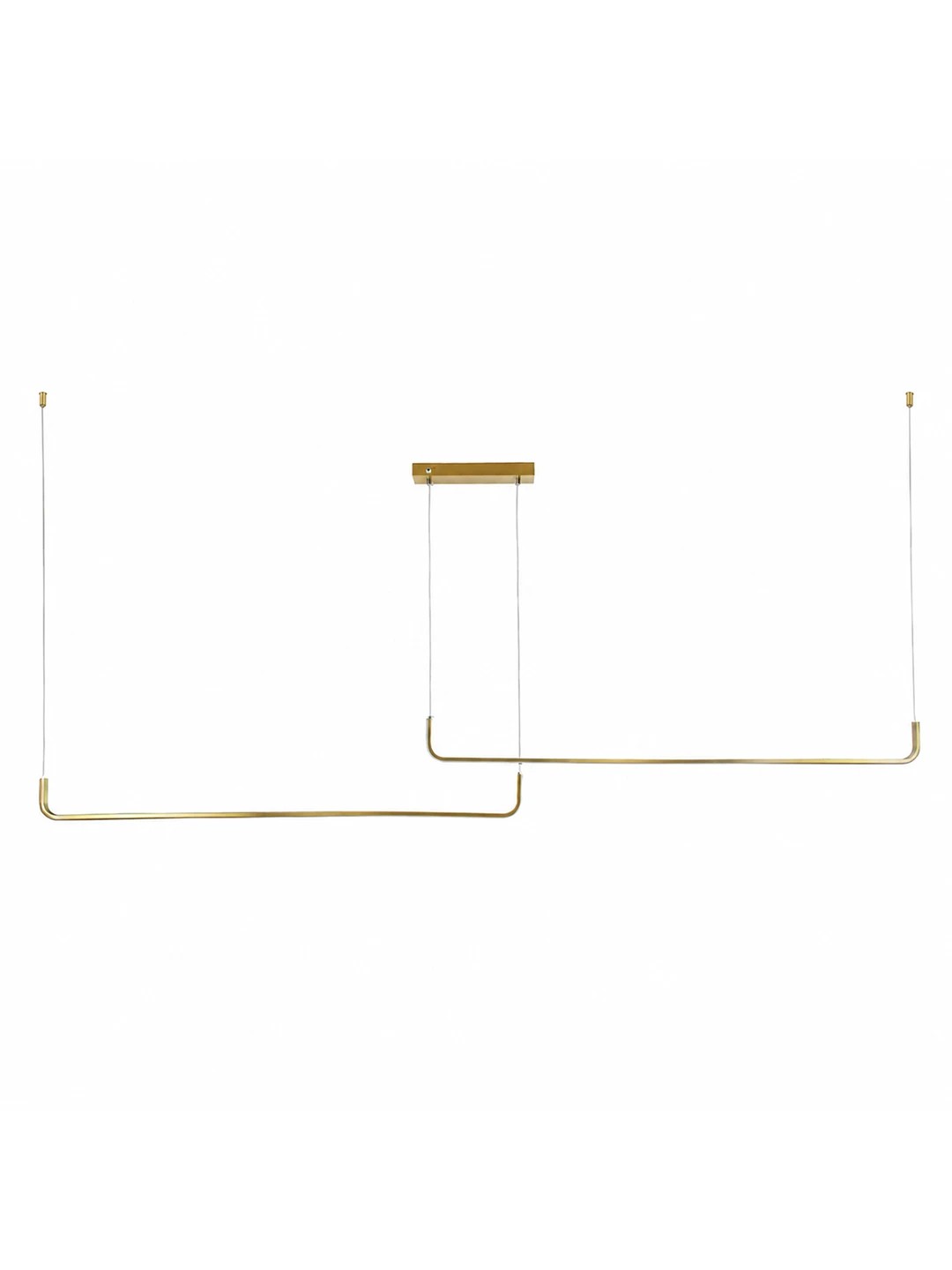 kelvo® LINARIA KLV-101-0260-V2 Κρεμαστό Φωτιστικό Οροφής LED 72W 7200lm 180° AC 220-240V IP20 Ρυθμιζόμενο Λευκό CCT με Χειριστήριο από 2700K έως 6000K Dimmable - Lumileds SMD Chip - Σατινέ Χρυσό Βούρτσας - Μ212 x Π4 x Υ20cm - 3 Χρόνια Εγγύηση - Image 4