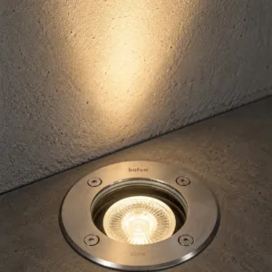 kelvo® KERIA KLV-101-0275 Χωνευτό Φωτιστικό Σποτ Δαπέδου για Λάμπα MR16 με Ντουί GU10 AC 220-240V Αδιάβροχο IP68 IK09 - Ανοξείδωτο Ατσάλι SS316 - Μ11 x Π11 x Υ11.5cm / Q10.4cm