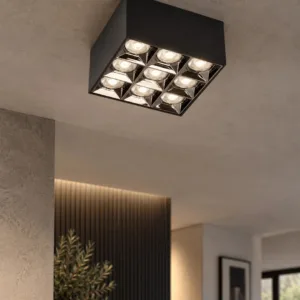 kelvo® LUMINAR KLV-101-0341 Φωτιστικό Downlight Σποτ LED 30W 4200lm 36° AC 220-240V IP20 Φυσικό Λευκό 4500K - Osram SMD Chip & TÜV SÜD Driver - Μαύρο Ματ - Μ12 x Π12 x Υ6.6cm - 5 Χρόνια Εγγύηση