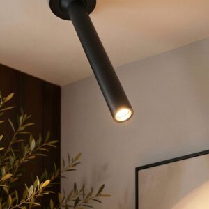 kelvo® DALE KLV-101-0386 Χωνευτό Κινούμενο Φωτιστικό Downlight Σποτ LED 5W 625lm 38° AC 220-240V IP20 Θερμό Λευκό 2700K - Bridgelux COB Chip & TÜV SÜD Driver - Μαύρο Ματ - Μ6.4 x Π6.4 x Υ20cm / Q5.5cm - 5 Χρόνια Εγγύηση