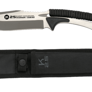 ΜΑΧΑΙΡΙ K25, Tactical Knife, Titanium Coated, Black Cord Wrapped, 32377