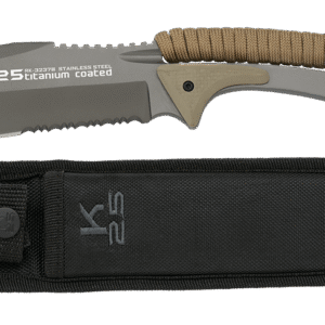 ΜΑΧΑΙΡΙ K25, Tactical Knife, Titanium Coated, Coyote Cord Wrapped, 32378