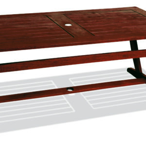 Ξύλινο Παραλληλόγραμμο Τραπέζι Kwilla Tuscon 200 x 100 x 72(h)cm (#RKT-24 TUSCON)