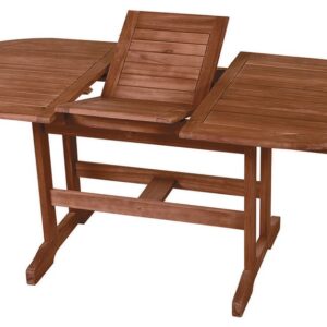 Οβάλ Επεκτεινόμενο τραπέζι Red Acacia ,150 + 50 = 200 x 90x 72(H)cm (#STA-15/20 RED)