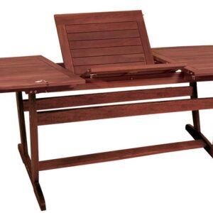 Οβάλ Επεκτεινόμενο τραπέζι Red Shorea ,160 + 80 = 240 x 100 x 75(H)cm (#T5301MOR OVAL)