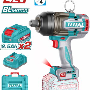 TOTAL ΕΠΑΓΓ. ΜΠΟΥΛΟΝΟΚΛΕΙΔΟ ΜΠΑΤ. Li-ion 42V / 2.5Ah / 1360Nm / 2 ΜΠΑΤ BL Motor (TIWLI421362E)