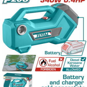 TOTAL ΑΝΤΛΙΑ ΜΕΤΑΦΟΡΑΣ ΥΓΡΩΝ ΜΠΑΤ. Li-ion 20V / 340W / 0.4hp ΧΩΡΙΣ ΜΠΑΤΑΡΙΑ & ΦΟΡΤΙΣΤΗ (TTPLI2001)