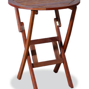 Ξύλινο ,Στρογγυλό Πτυσσόμενο Τραπέζι Acacia 60 x 75(h)cm (#TUR-6F AC)