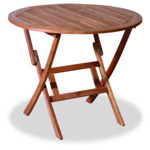 Ξύλινο ,Στρογγυλό Πτυσσόμενο Τραπέζι Acacia 90 x 75(h)cm (#TUR-9F AC)