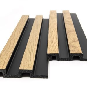 PS PANEL ΜΕ 3D ΠΗΧΑΚΙΑ F4 RESIDENCE 21/122 mm NAT.OAK/BLACK NewPlan