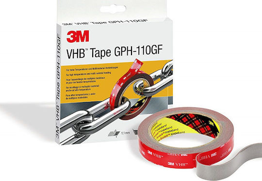 3M VHB 110GF Αυτοκόλλητη Ταινία Διπλής Όψης Λευκή 3mx12mm
