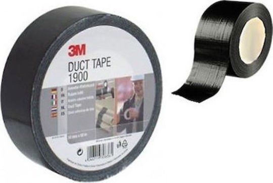 3M Value Duct Tape Αυτοκόλλητη Υφασμάτινη Ταινία Μαύρη 50mx50mm 1900