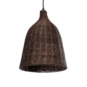 GLOBOSTAR® BAHAMAS 01367 Boho Κρεμαστό Φωτιστικό Οροφής με Ντουί 1 x E27 AC 220-240V IP20 - Καφέ - Μ30 x Π30 x Υ40cm