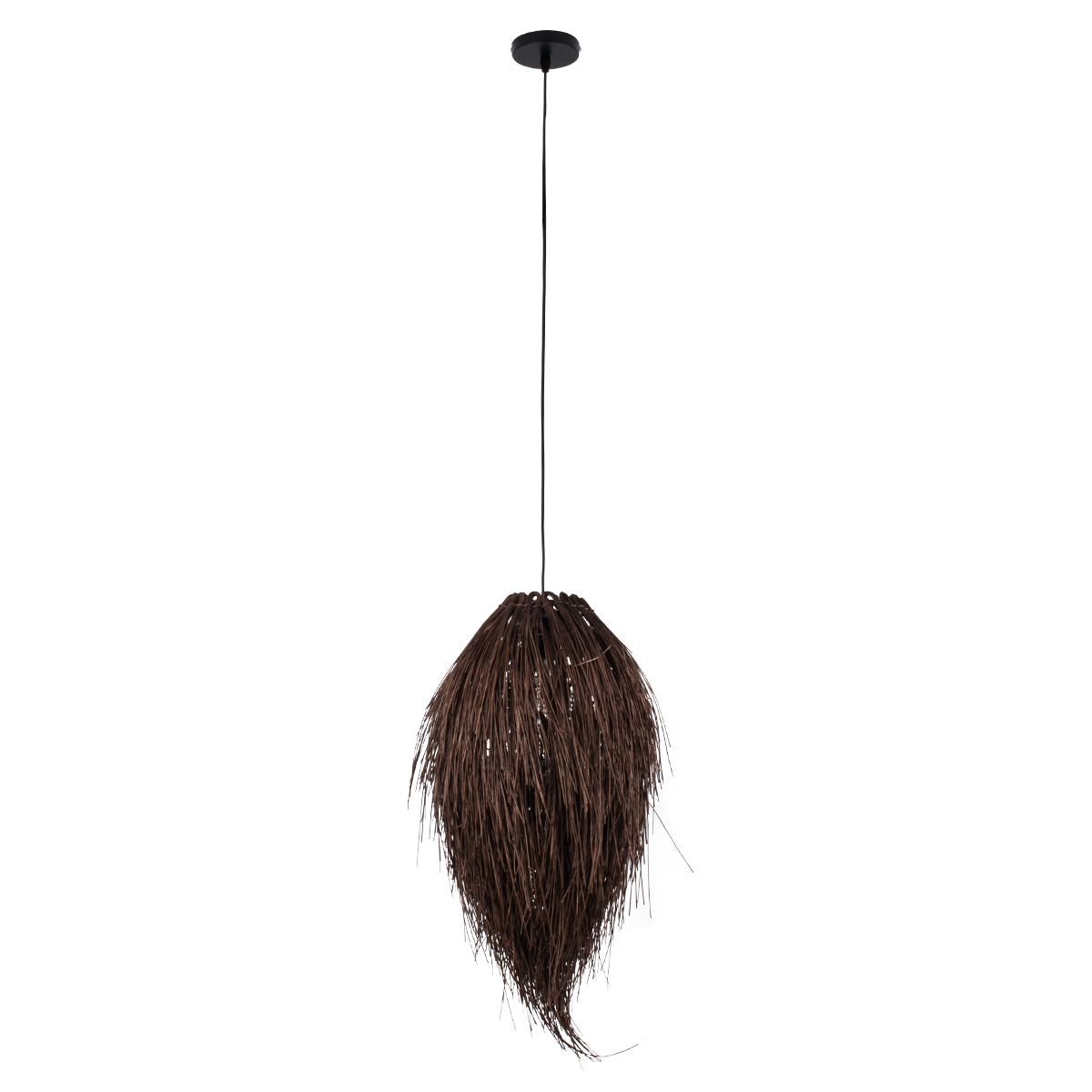 GLOBOSTAR® ARCHIPELAGO 01748 Boho Κρεμαστό Φωτιστικό Οροφής με Ντουί 1 x E27 AC 220-240V IP20 - Καφέ - Μ30 x Π30 x Υ63cm - Image 3