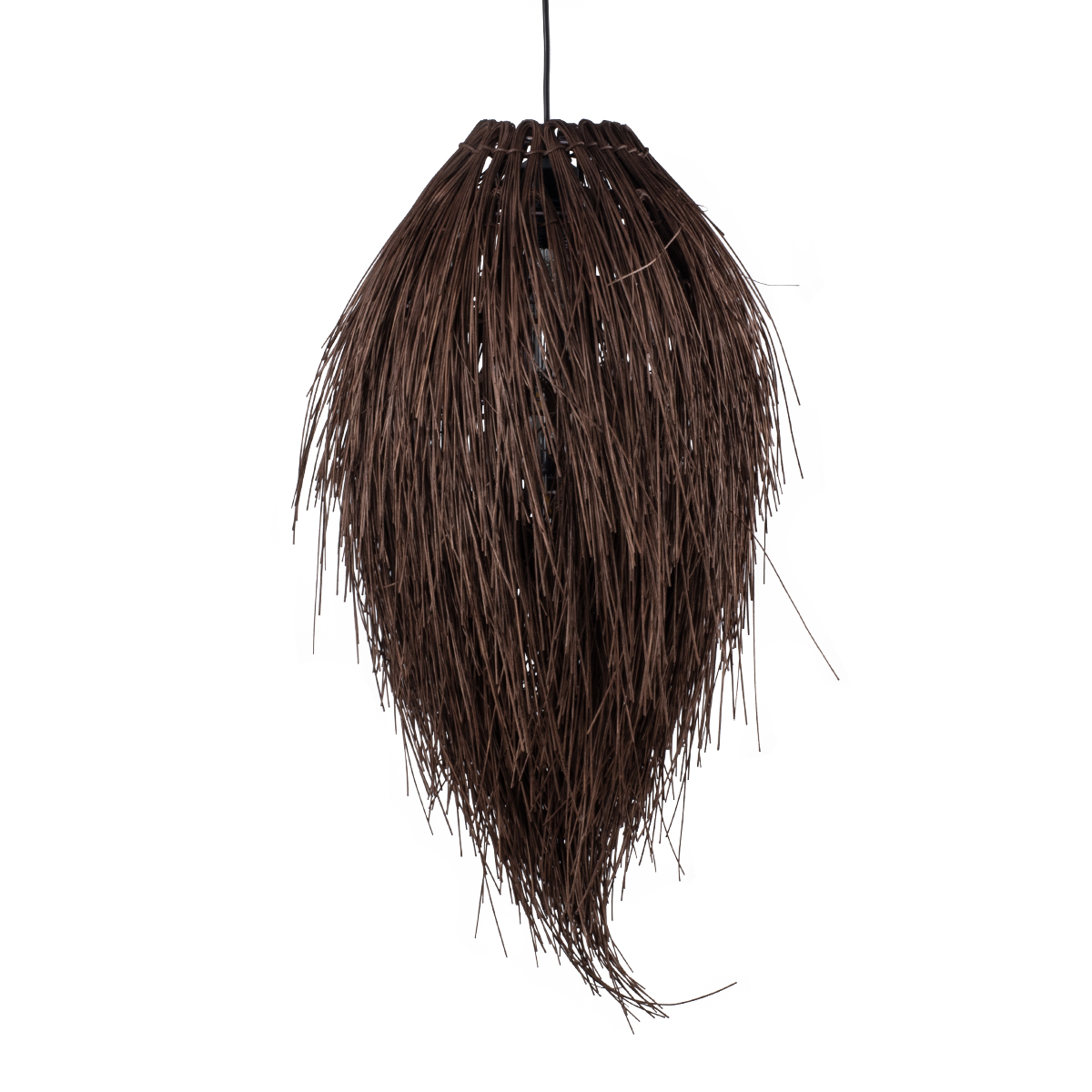 GLOBOSTAR® ARCHIPELAGO 01748 Boho Κρεμαστό Φωτιστικό Οροφής με Ντουί 1 x E27 AC 220-240V IP20 - Καφέ - Μ30 x Π30 x Υ63cm - Image 4