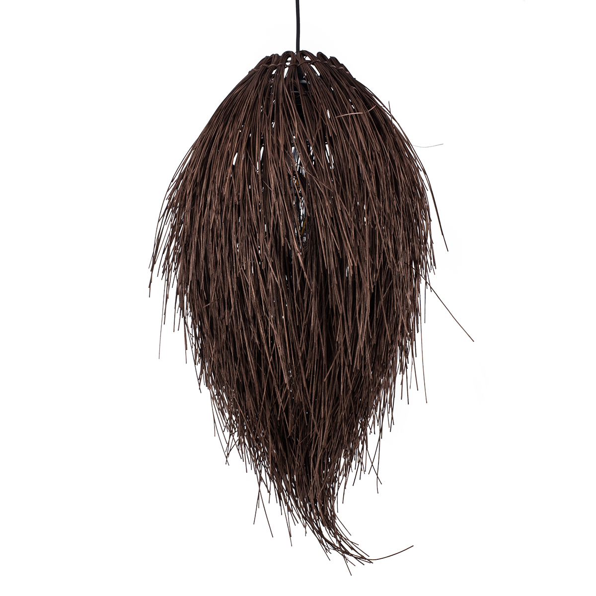 GLOBOSTAR® ARCHIPELAGO 01748 Boho Κρεμαστό Φωτιστικό Οροφής με Ντουί 1 x E27 AC 220-240V IP20 - Καφέ - Μ30 x Π30 x Υ63cm - Image 5