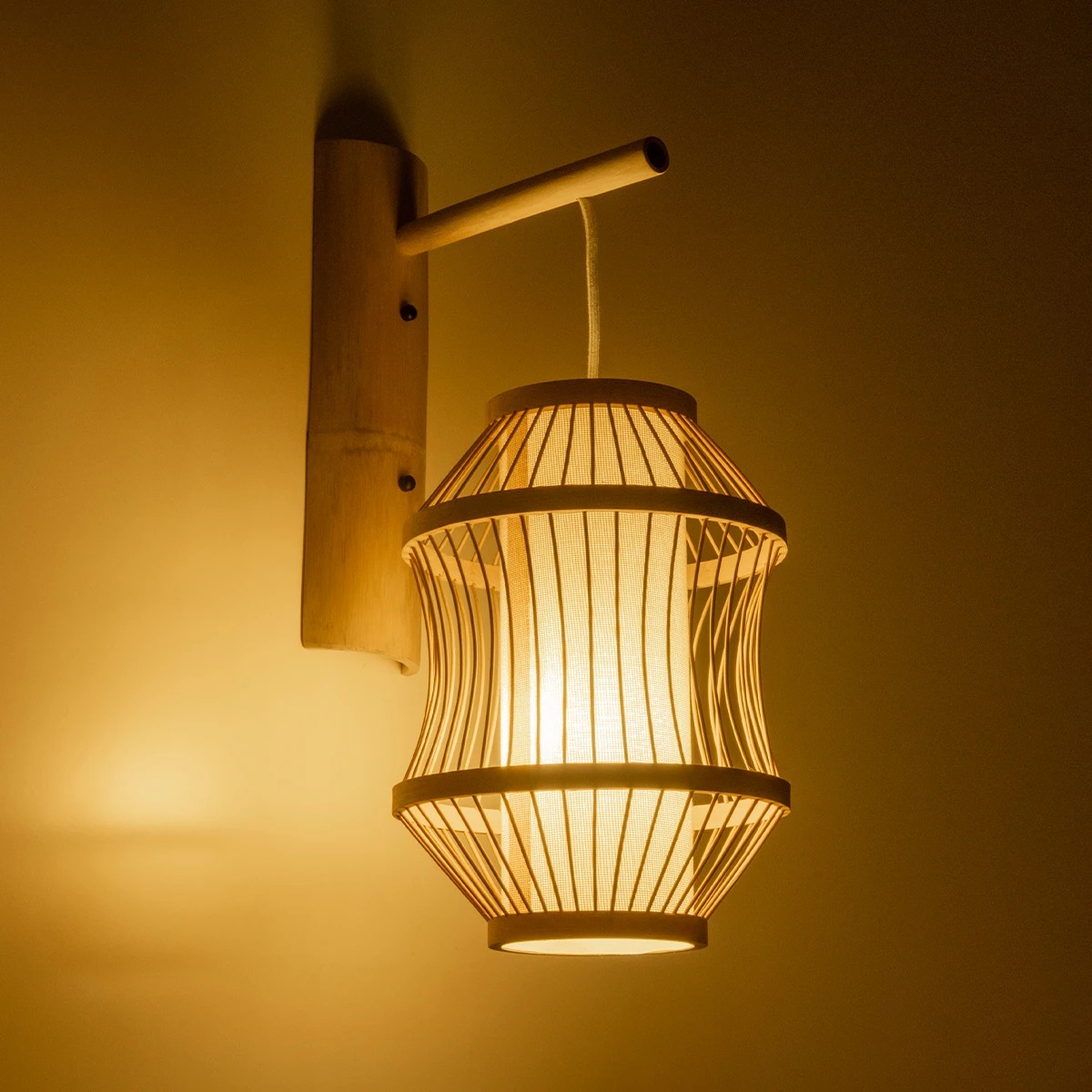GLOBOSTAR® TULUM 01971 Boho Φωτιστικό Τοίχου - Απλίκα με Ντουί 1 x E27 AC 220-240V IP20 - Μπεζ - Μ24 x Π32 x Υ55cm - Image 2