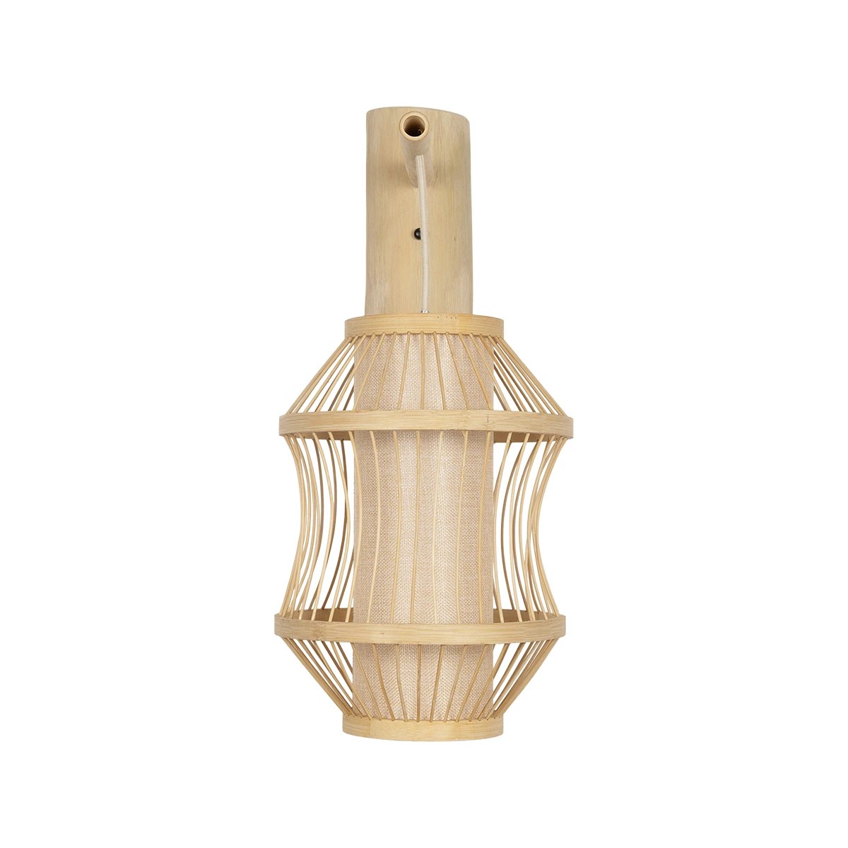 GLOBOSTAR® TULUM 01971 Boho Φωτιστικό Τοίχου - Απλίκα με Ντουί 1 x E27 AC 220-240V IP20 - Μπεζ - Μ24 x Π32 x Υ55cm - Image 3