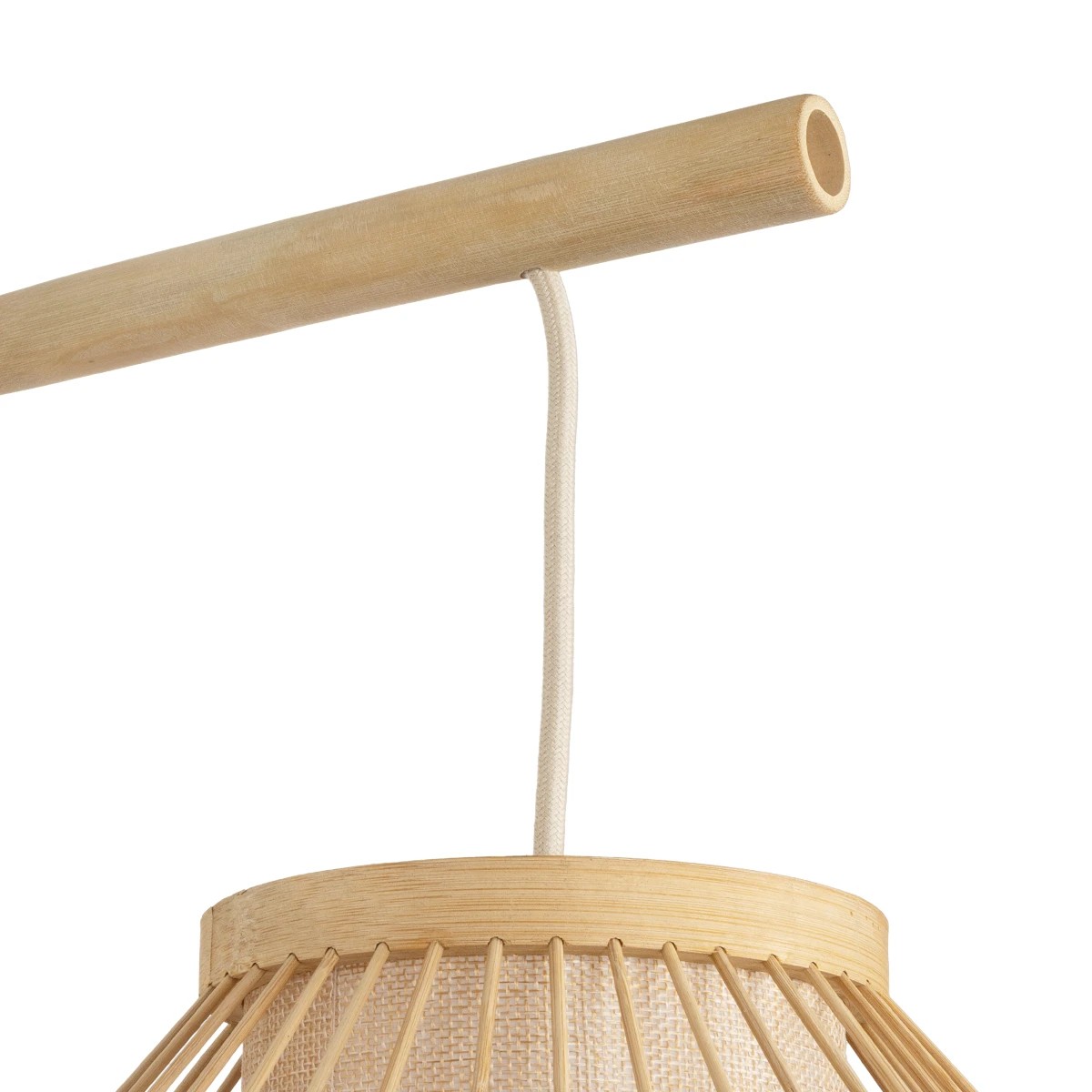 GLOBOSTAR® TULUM 01971 Boho Φωτιστικό Τοίχου - Απλίκα με Ντουί 1 x E27 AC 220-240V IP20 - Μπεζ - Μ24 x Π32 x Υ55cm - Image 6