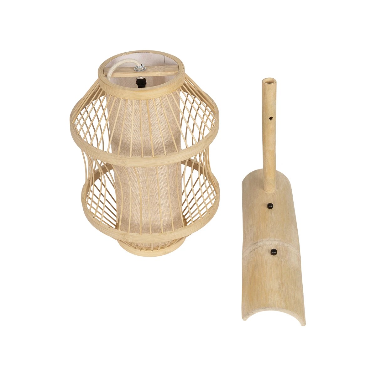GLOBOSTAR® TULUM 01971 Boho Φωτιστικό Τοίχου - Απλίκα με Ντουί 1 x E27 AC 220-240V IP20 - Μπεζ - Μ24 x Π32 x Υ55cm - Image 8
