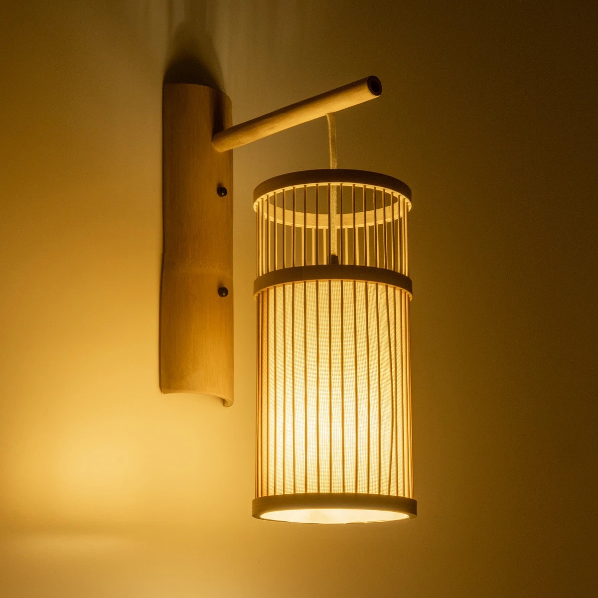GLOBOSTAR® TULUM 01972 Boho Φωτιστικό Τοίχου - Απλίκα με Ντουί 1 x E27 AC 220-240V IP20 - Μπεζ - Μ42 x Π30 x Υ50cm - Image 2