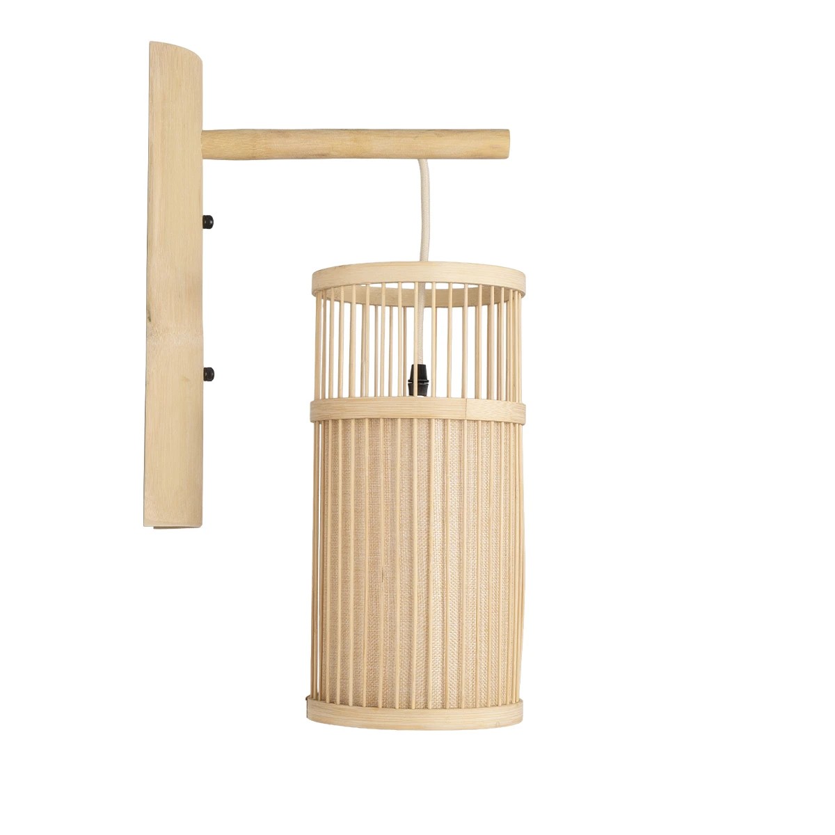 GLOBOSTAR® TULUM 01972 Boho Φωτιστικό Τοίχου - Απλίκα με Ντουί 1 x E27 AC 220-240V IP20 - Μπεζ - Μ42 x Π30 x Υ50cm - Image 4