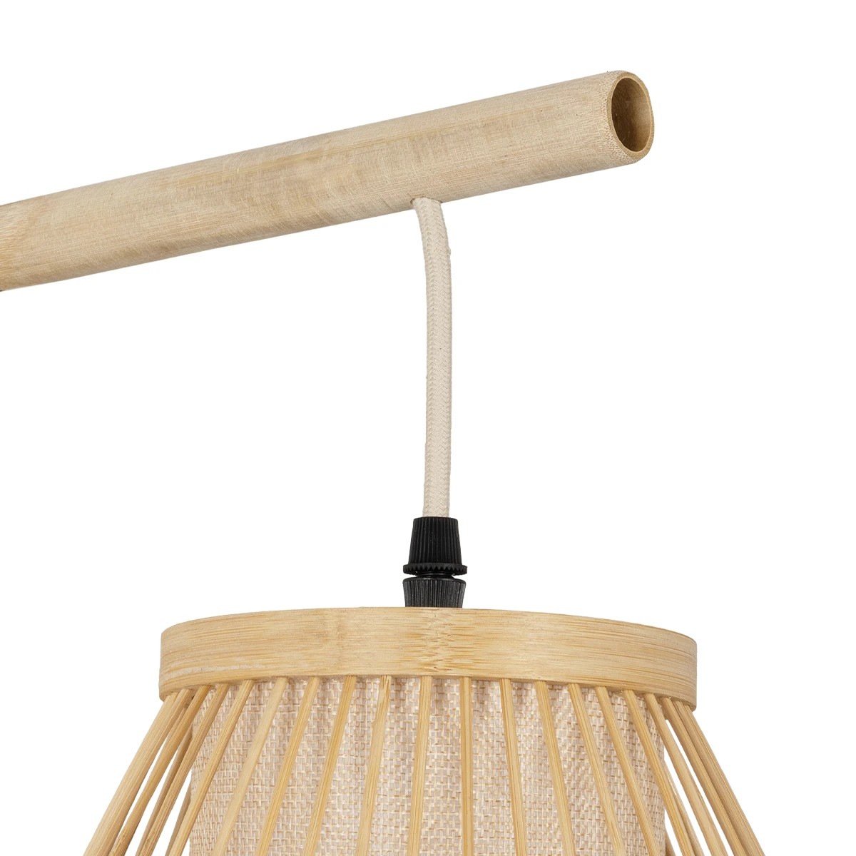 GLOBOSTAR® TULUM 01973 Boho Φωτιστικό Τοίχου - Απλίκα με Ντουί 1 x E27 AC 220-240V IP20 - Μπεζ - Μ25 x Π33 x Υ73cm - Image 6