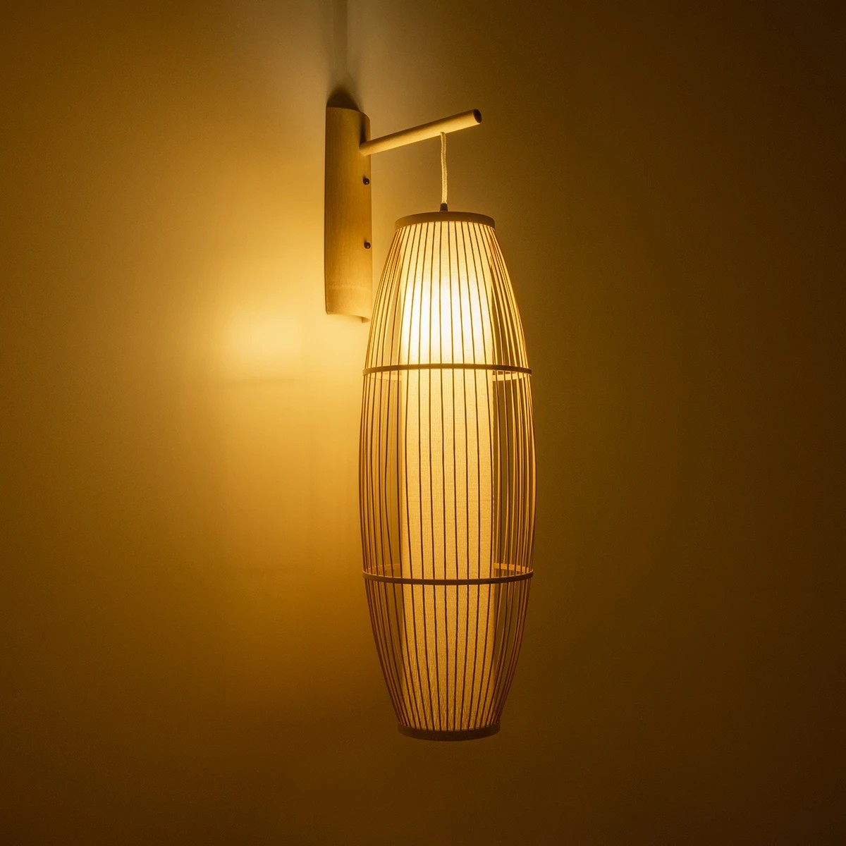GLOBOSTAR® TULUM 01974 Boho Φωτιστικό Τοίχου - Απλίκα με Ντουί 1 x E27 AC 220-240V IP20 - Μπεζ - Μ28 x Π34 x Υ102cm - Image 2