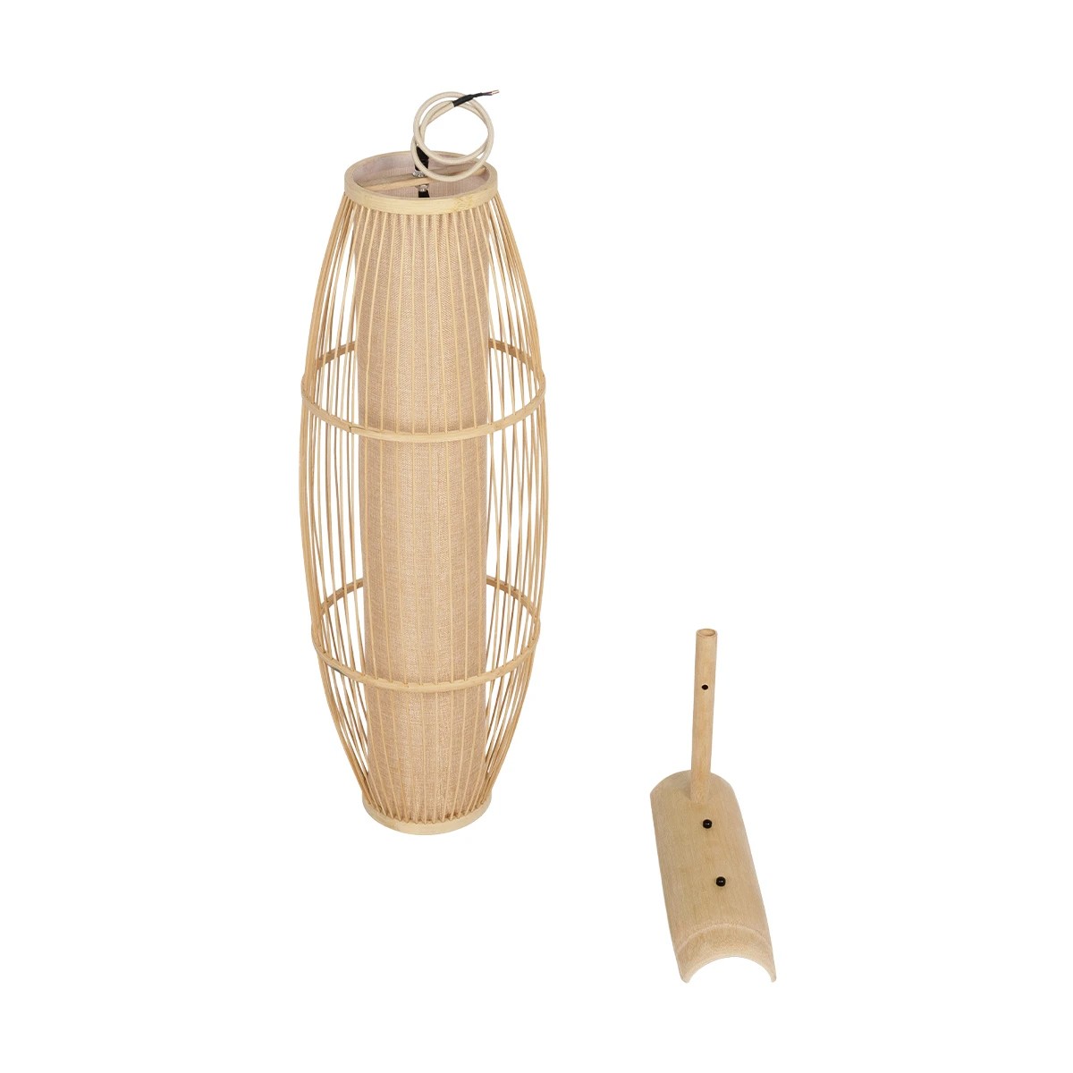 GLOBOSTAR® TULUM 01974 Boho Φωτιστικό Τοίχου - Απλίκα με Ντουί 1 x E27 AC 220-240V IP20 - Μπεζ - Μ28 x Π34 x Υ102cm - Image 8
