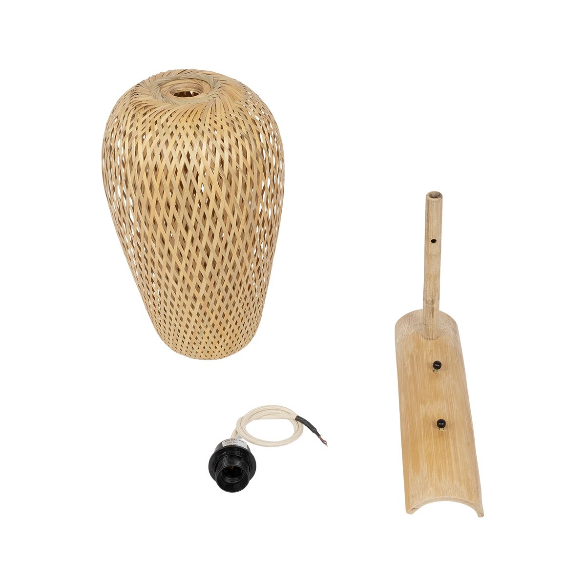 GLOBOSTAR® SELVA 01977 Boho Φωτιστικό Τοίχου - Απλίκα με Ντουί 1 x E27 AC 220-240V IP20 - Μπεζ - Μ24 x Π32 x Υ56cm - Image 8